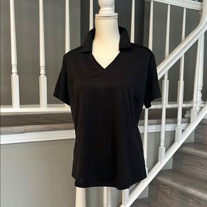 Lady Hagen Black Golf Shirt Short Sleeve